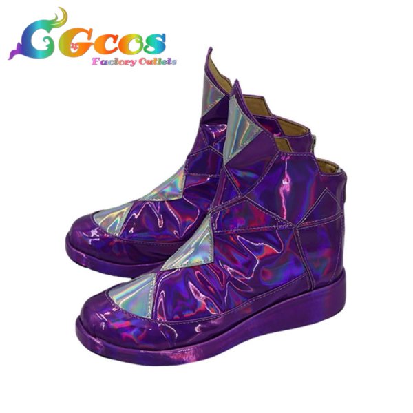 画像3: バーチャルYouTuber　コスプレ靴　VTuber　古石ビジュー　厨二病衣装　コスプレブーツ　コスプレ衣装 (3)