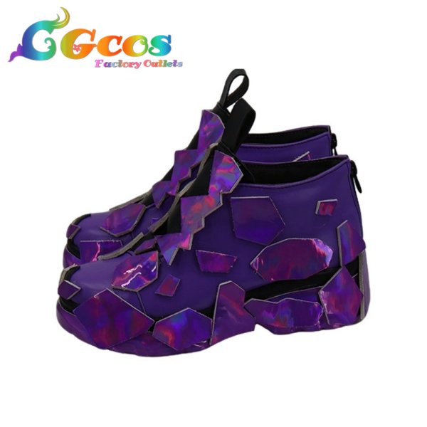 画像4: バーチャルYouTuber　コスプレ靴　VTuber　古石ビジュー　初期2D　コスプレブーツ　コスプレ衣装 (4)