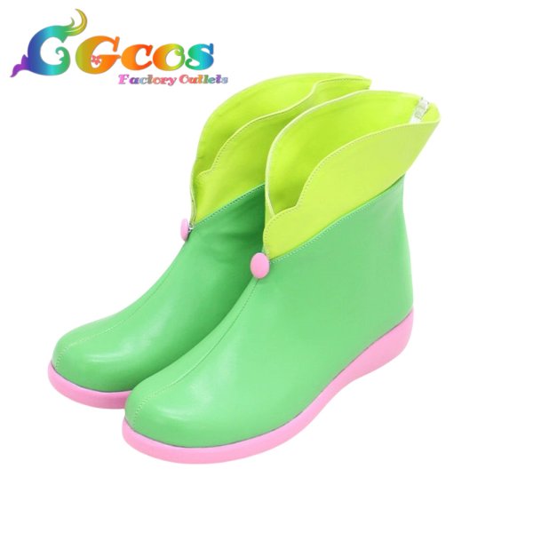 画像2: ずんだもん　コスプレ靴　ずんだもん　コスプレブーツ　コスプレ衣装 (2)