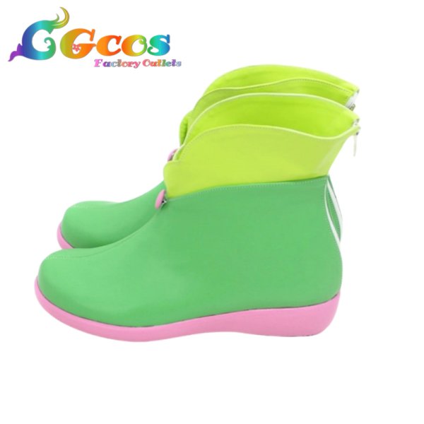 画像3: ずんだもん　コスプレ靴　ずんだもん　コスプレブーツ　コスプレ衣装 (3)