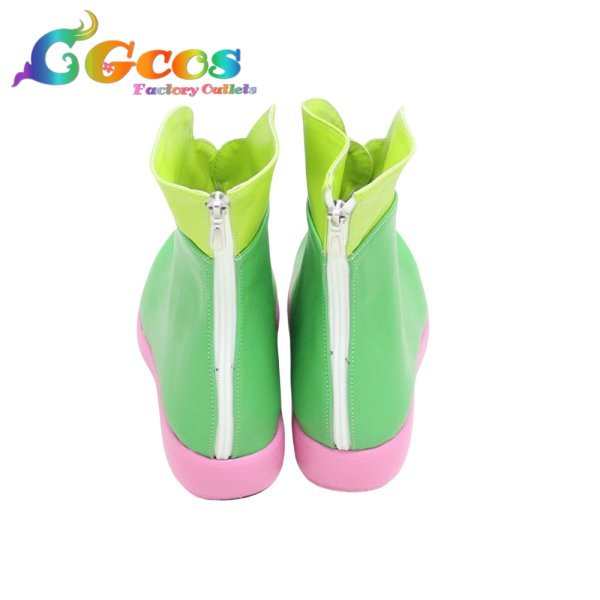 画像4: ずんだもん　コスプレ靴　ずんだもん　コスプレブーツ　コスプレ衣装 (4)