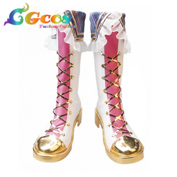 画像1: ラブライブ！スーパースター!!　コスプレ靴　Liella!　嵐千砂都　フレッシュライブ編 フレッシュジャンプ　コスプレブーツ　コスプレ衣装 (1)
