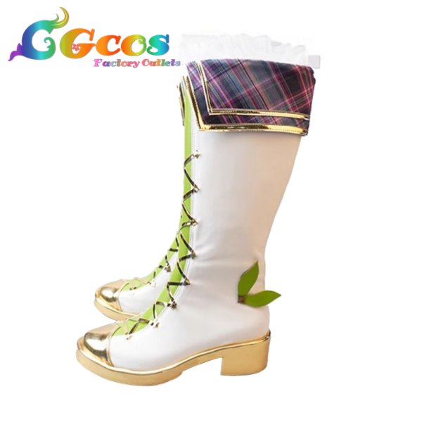 画像2: ラブライブ！スーパースター!!　コスプレ靴　Liella!　平安名すみれ　フレッシュライブ編 フレッシュランウェイ　コスプレブーツ　コスプレ衣装 (2)