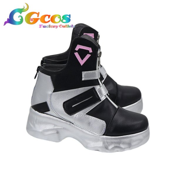 画像2: バーチャルYouTuber　コスプレ靴　VTuber　アザ　Aza　コスプレブーツ　コスプレ衣装 (2)