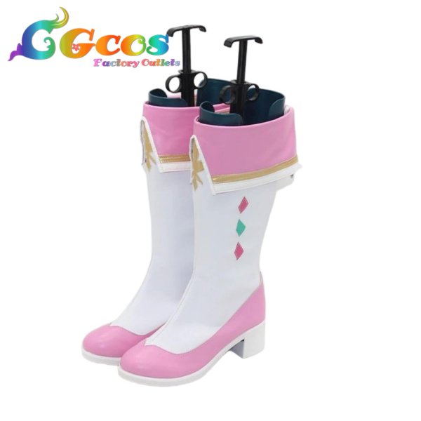 画像2: オンゲキ　コスプレ靴　柏木美亜　にゃんにゃんファンファーレ　コスプレブーツ　コスプレ衣装 (2)