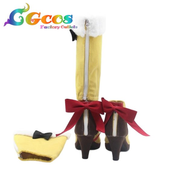 画像3: Re:ゼロから始める異世界生活　コスプレ靴　レム　白猫コラボ　コスプレブーツ　コスプレ衣装 (3)