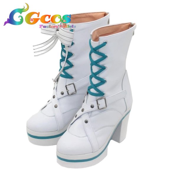 画像2: バーチャルYouTuber　コスプレ靴　Vtuber　七詩ムメイ　6th fes　コスプレブーツ　コスプレ衣装 (2)