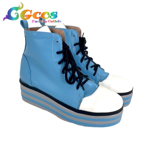 画像2: バーチャルYouTuber　コスプレ靴　VTuber　紡木こかげ　コスプレブーツ　コスプレ衣装 (2)