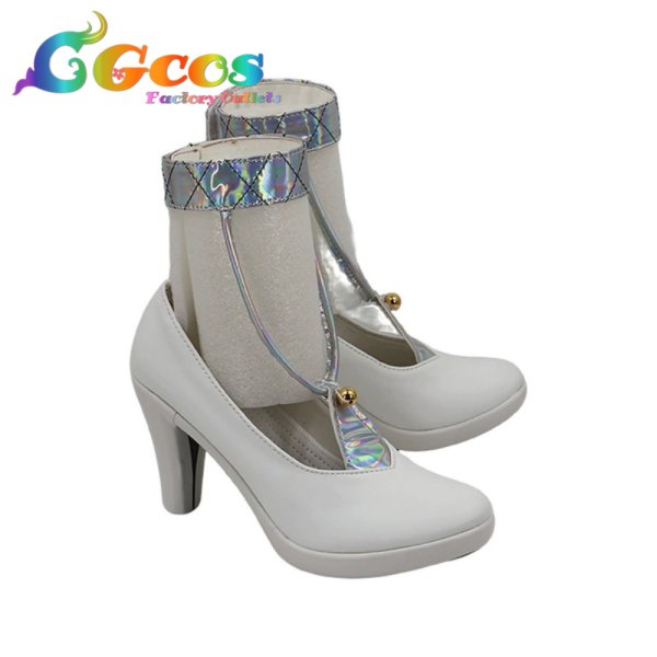 画像2: 鳴潮(Wuthering Waves)　コスプレ靴　こんし(今汐)　桃の夭夭たる　コスプレブーツ　コスプレ衣装 (2)