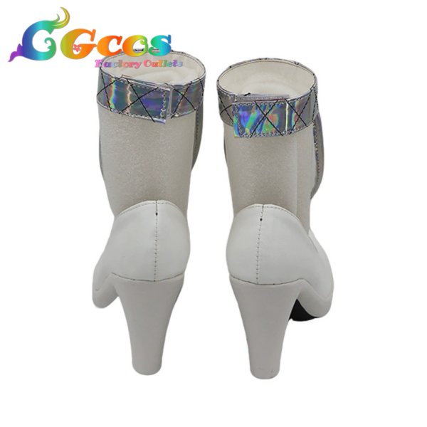 画像4: 鳴潮(Wuthering Waves)　コスプレ靴　こんし(今汐)　桃の夭夭たる　コスプレブーツ　コスプレ衣装 (4)