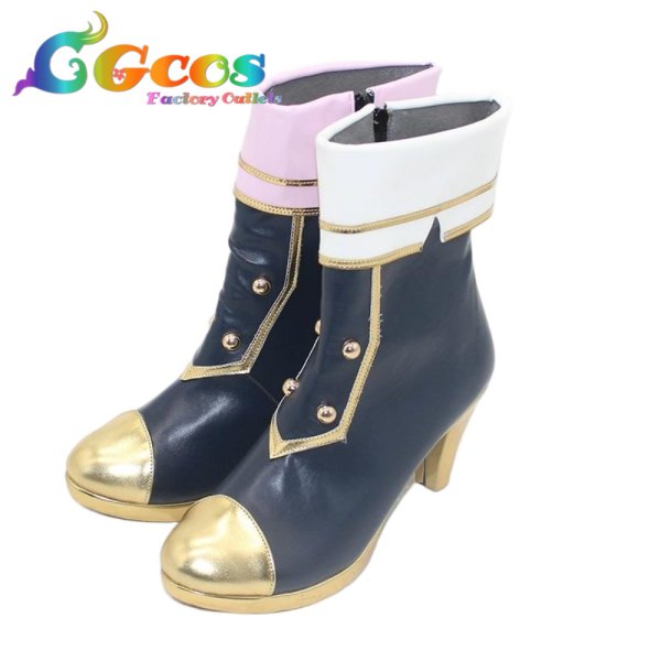 画像2: バーチャルYouTuber　コスプレ靴　VTuber　椎名唯華　5th Anniversary　コスプレブーツ　コスプレ衣装 (2)