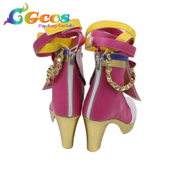 画像3: アイカツスターズ!　コスプレ靴　虹野ゆめ　ピンクスターコーデ　コスプレブーツ　コスプレ衣装 (3)