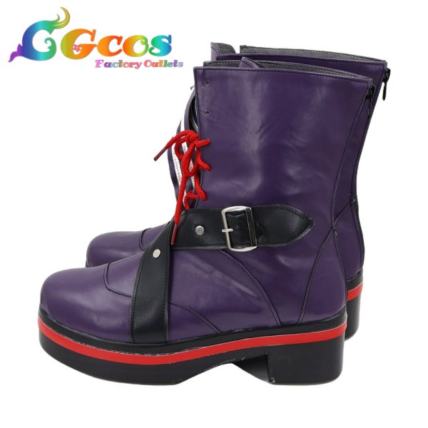 画像3: バーチャルYouTuber　コスプレ靴　VTuber　大神ミオ　コスプレブーツ　コスプレ衣装 (3)