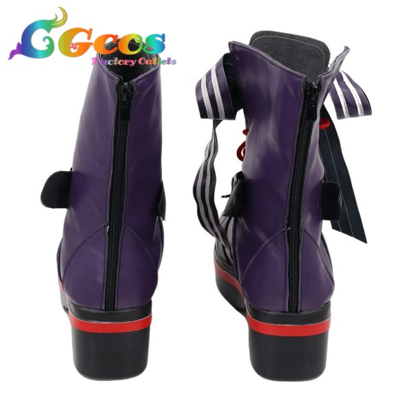 画像4: バーチャルYouTuber　コスプレ靴　VTuber　大神ミオ　コスプレブーツ　コスプレ衣装 (4)