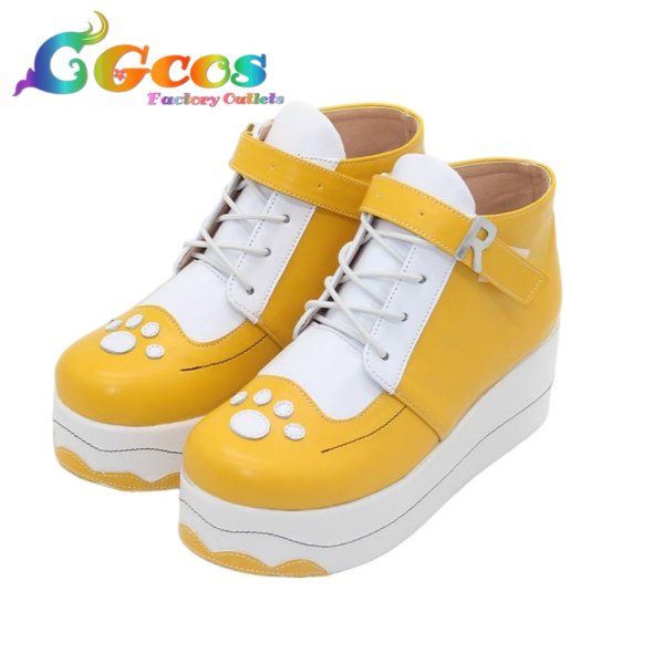 画像2: バーチャルYouTuber コスプレ靴 VTuber るるどらいおん (rurudoLION) コスプレブーツ コスプレ衣装 (2)