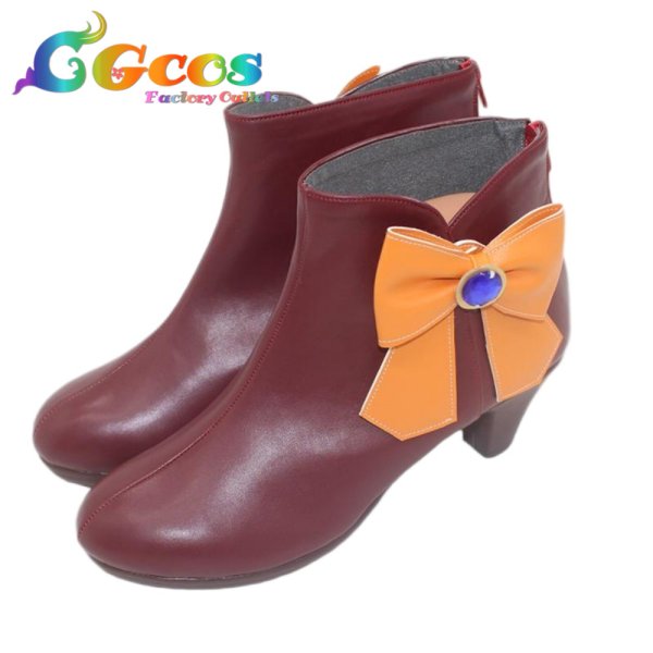 画像2: アイドルマスター シャイニーカラーズ コスプレ靴 大崎甘奈 コスプレブーツ コスプレ衣装 (2)