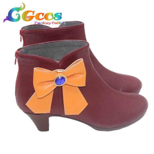 画像3: アイドルマスター シャイニーカラーズ コスプレ靴 大崎甘奈 コスプレブーツ コスプレ衣装 (3)