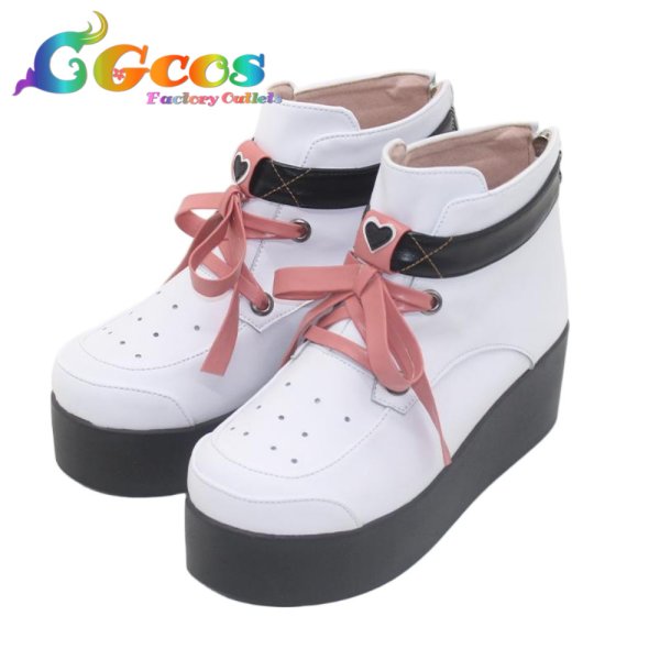 画像2: バーチャルYouTuber　コスプレ靴　Vtuber　弦月藤士郎　Angelic Dream　コスプレブーツ　コスプレ衣装 (2)