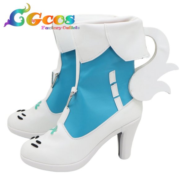 画像3: プロジェクトセカイ カラフルステージ! feat. 初音ミク コスプレ靴 日野森雫 扶翼のフェザー コスプレブーツ コスプレ衣装 (3)