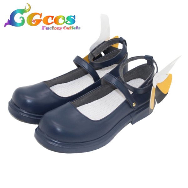 画像2: ブルーアーカイブ コスプレ靴 阿慈谷ヒフミ コラボカフェ コスプレブーツ コスプレ衣装 (2)