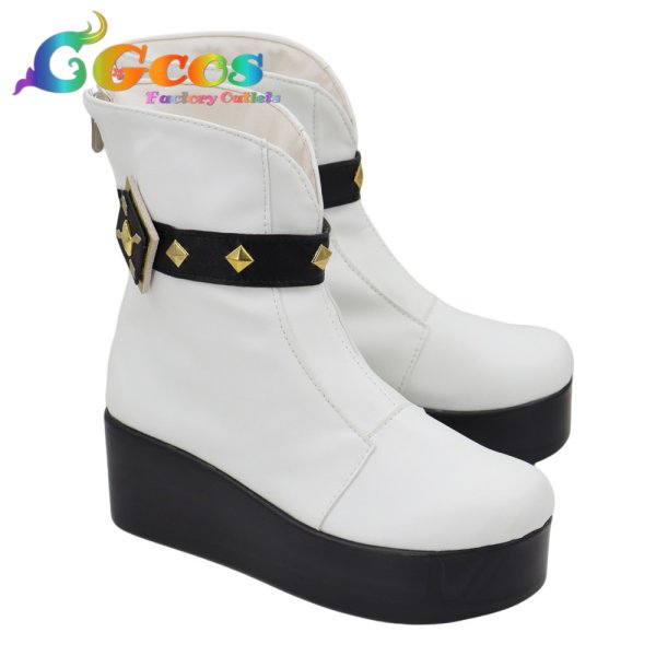 画像2: アイカツ! コスプレ靴 霧矢あおい プリズムサイバーグラフィックワンピ コスプレブーツ コスプレ衣装 (2)