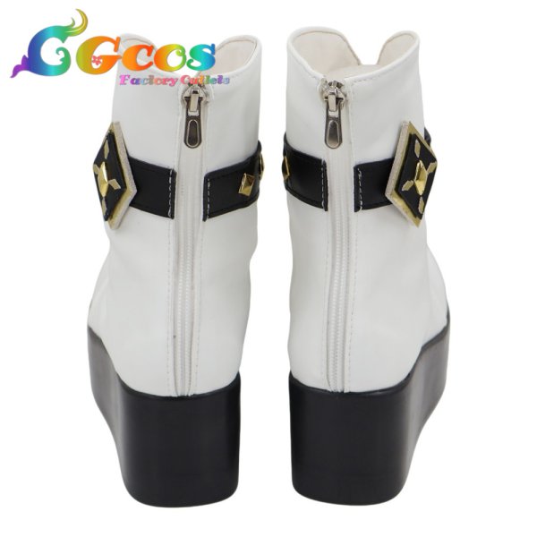 画像4: アイカツ! コスプレ靴 霧矢あおい プリズムサイバーグラフィックワンピ コスプレブーツ コスプレ衣装 (4)