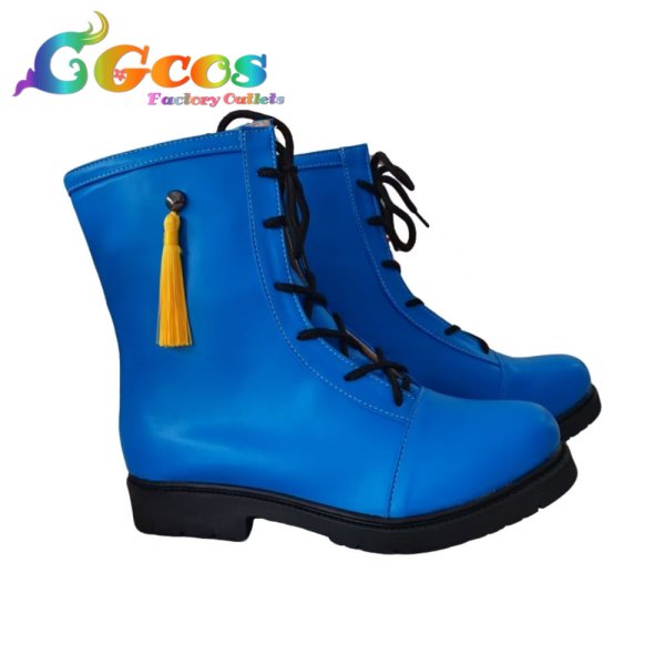 画像2: バーチャルYouTuber コスプレ靴 VTuber 甲斐田晴 玄武 四神 コスプレブーツ コスプレ衣装 (2)