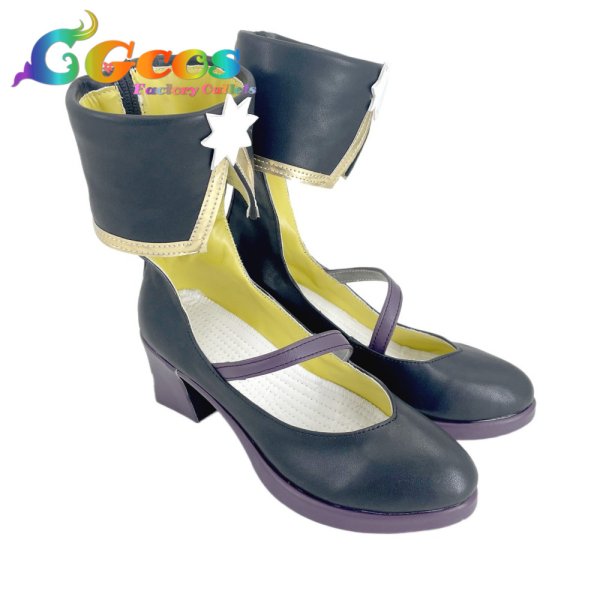 画像3: バーチャルYouTuber コスプレ靴 VTuber 珠乃井ナナ コスプレブーツ コスプレ衣装 (3)