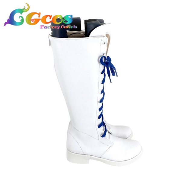 画像2: バーチャルYouTuber コスプレ靴 VTuber 一ノ瀬うるは VSPO!SHOWDOWN コスプレブーツ コスプレ衣装 (2)