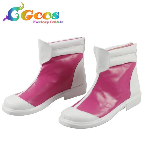 画像2: ドキドキ!プリキュア コスプレ靴 相田マナ(キュアハート) 私服 コスプレブーツ コスプレ衣装 (2)