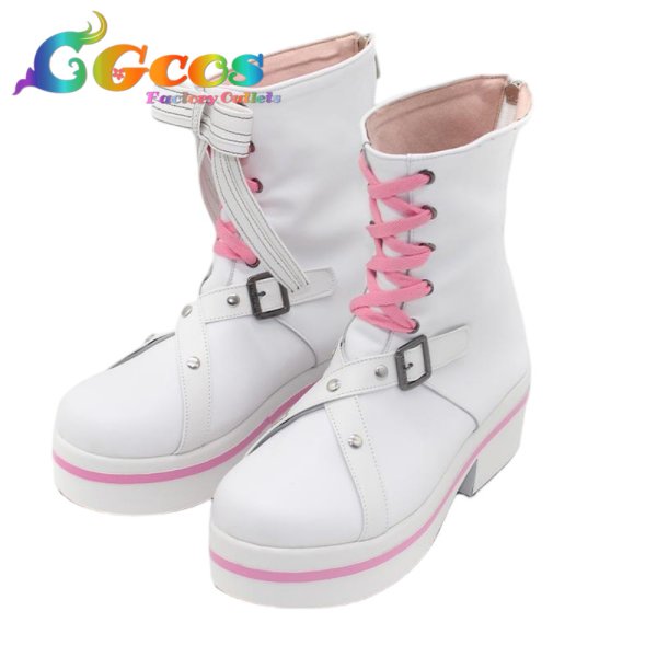 画像2: バーチャルYouTuber　コスプレ靴　VTuber　博衣こより　6th fes. Color Rise Harmony　コスプレブーツ　コスプレ衣装 (2)