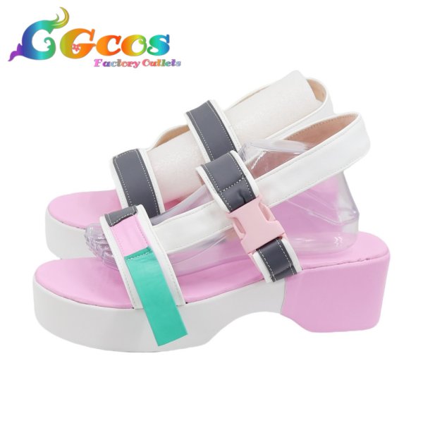 画像3: ゼンレスゾーンゼロ コスプレ靴 浮波柚葉 水着 コスプレブーツ コスプレ衣装 (3)