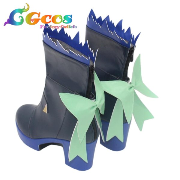 画像3: バーチャルYouTuber コスプレ靴 VTuber 白銀ノエル ブライト衣装 コスプレブーツ コスプレ衣装 (3)