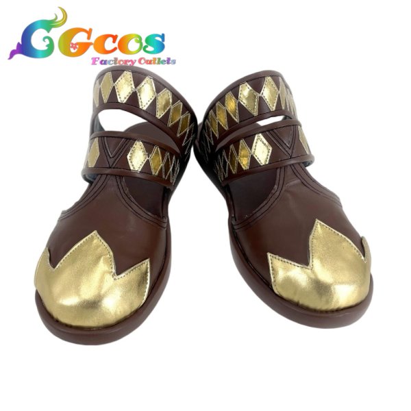 画像1: ツイステッドワンダーランド コスプレ靴 レオナ・キングスカラー(Leona Kingscholar) 百獣の装束 コスプレブーツ コスプレ衣装 (1)