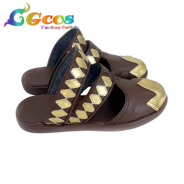 画像2: ツイステッドワンダーランド コスプレ靴 レオナ・キングスカラー(Leona Kingscholar) 百獣の装束 コスプレブーツ コスプレ衣装 (2)