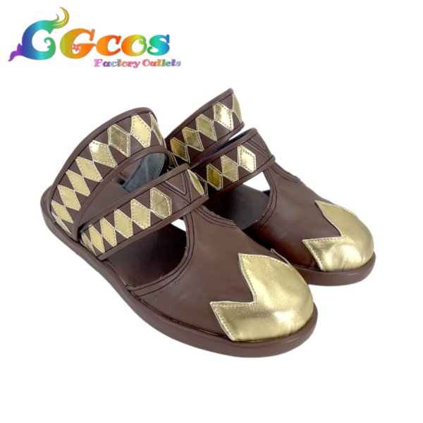 画像3: ツイステッドワンダーランド コスプレ靴 レオナ・キングスカラー(Leona Kingscholar) 百獣の装束 コスプレブーツ コスプレ衣装 (3)