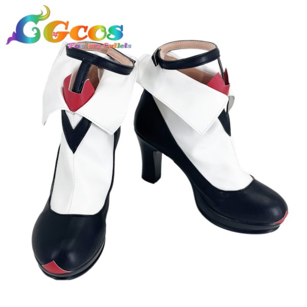 画像1: #コンパス 戦闘摂理解析システム　コスプレ靴　狐ヶ咲甘色　メイド　コスプレブーツ　コスプレ衣装 (1)