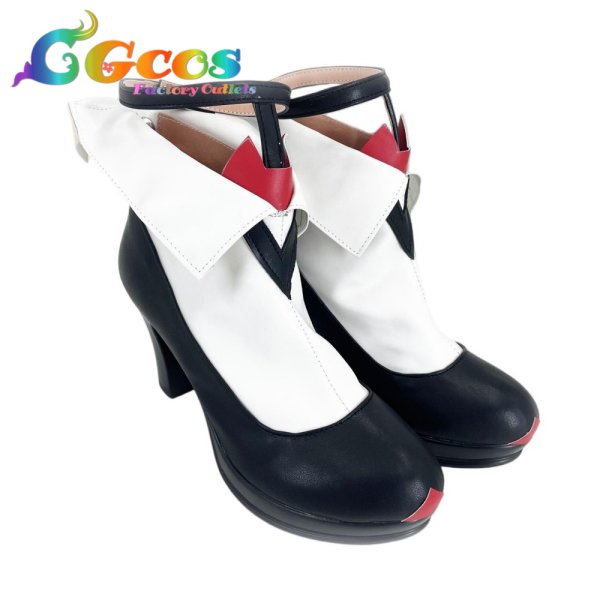 画像2: #コンパス 戦闘摂理解析システム　コスプレ靴　狐ヶ咲甘色　メイド　コスプレブーツ　コスプレ衣装 (2)