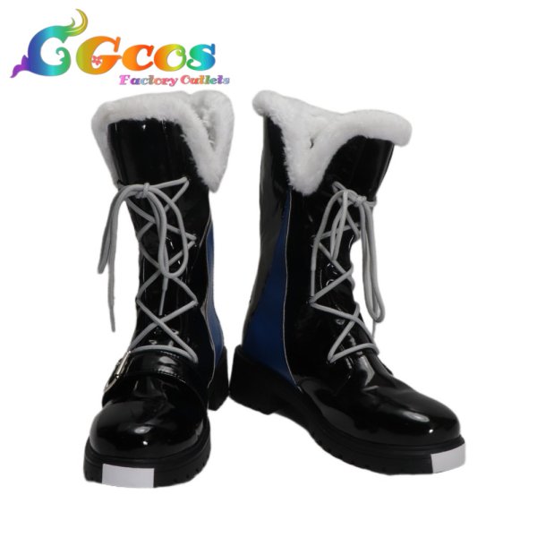 画像1: NU: カーニバル　コスプレ靴　玖夜　雪の夜のぬくもり　コスプレブーツ　コスプレ衣装 (1)