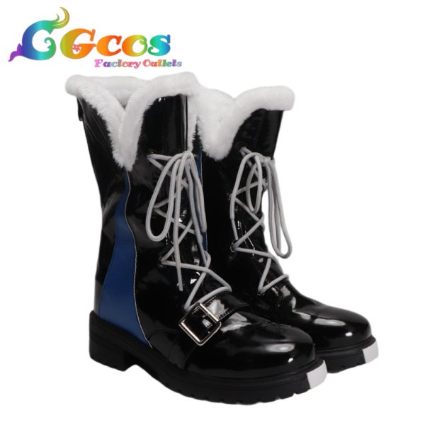 画像2: NU: カーニバル　コスプレ靴　玖夜　雪の夜のぬくもり　コスプレブーツ　コスプレ衣装 (2)