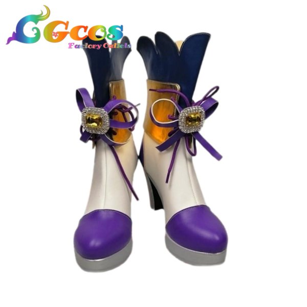 画像1: アイカツ！　コスプレ靴　藤堂ユリカ　ナイトメアカプリコーンコーデ　コスプレブーツ　コスプレ衣装 (1)