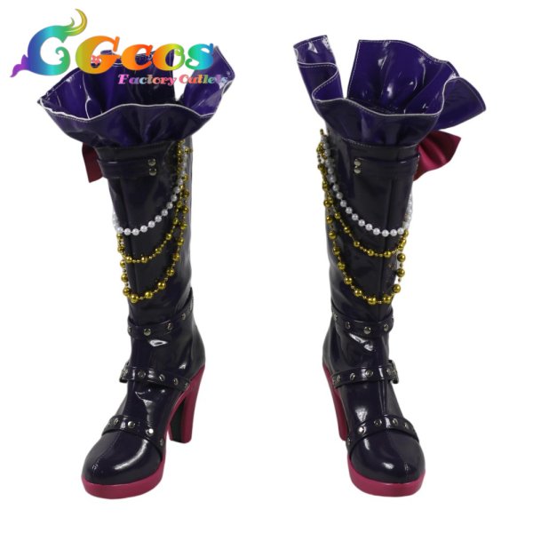 画像1: アイカツスターズ!　コスプレ靴　桜庭ローラ　ロックマイハートコーデ　コスプレブーツ　コスプレ衣装 (1)