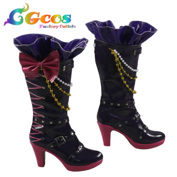 画像3: アイカツスターズ!　コスプレ靴　桜庭ローラ　ロックマイハートコーデ　コスプレブーツ　コスプレ衣装 (3)