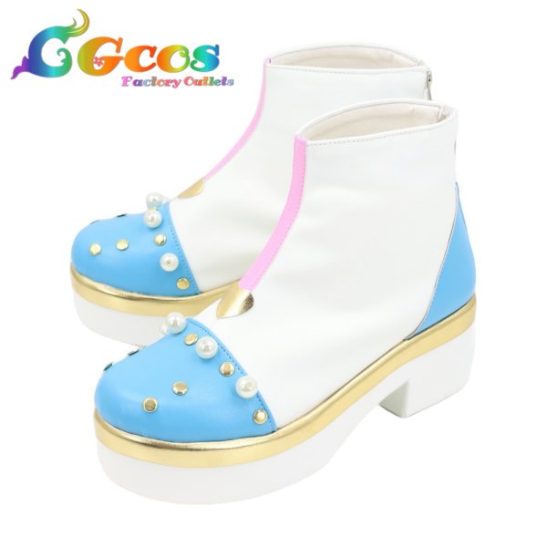 画像3: アイカツ!　コスプレ靴　星宮いちご　ドリームチアガール　コスプレブーツ　コスプレ衣装 (3)