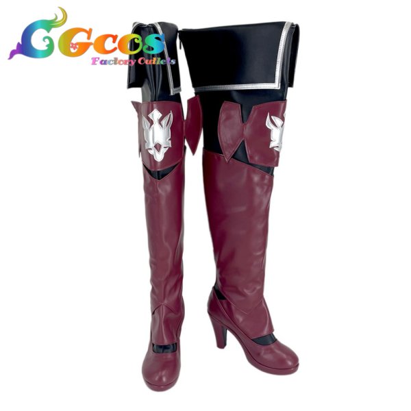 画像1: バーチャルYouTuber　コスプレ靴　VTuber　立伝都々　コスプレブーツ　コスプレ衣装 (1)