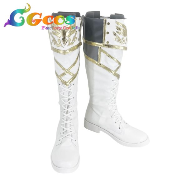 画像1: ツイステッドワンダーランド　コスプレ靴　シルバー（Silver）　夜明けの甲冑　コスプレブーツ　コスプレ衣装 (1)