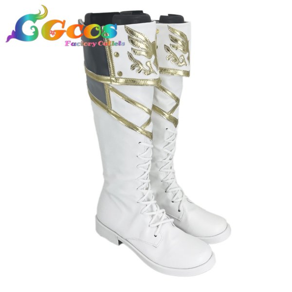 画像2: ツイステッドワンダーランド　コスプレ靴　シルバー（Silver）　夜明けの甲冑　コスプレブーツ　コスプレ衣装 (2)