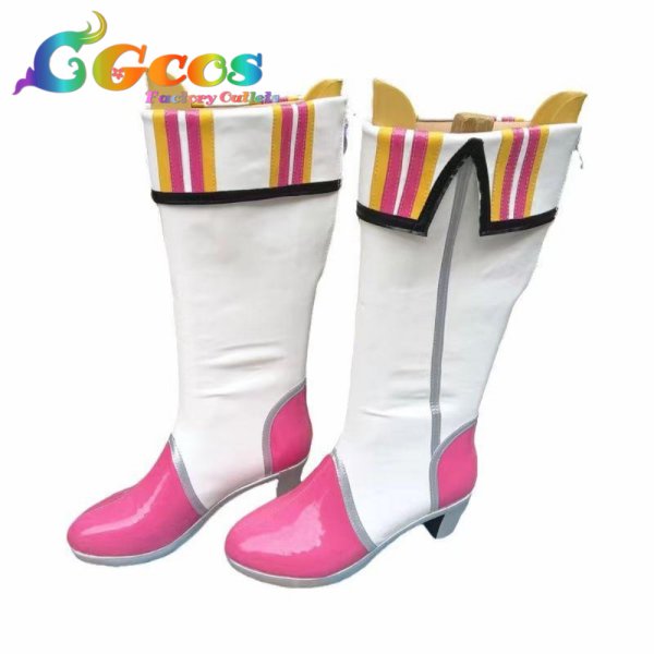 画像2: プリパラ　コスプレ靴　真中らぁら　ハッピーエンブレムチェリー　コスプレブーツ　コスプレ衣装 (2)