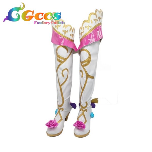 画像1: プリパラ　コスプレ靴　真中らぁら　ドリームパレードプリンセスドレス　コスプレブーツ　コスプレ衣装 (1)