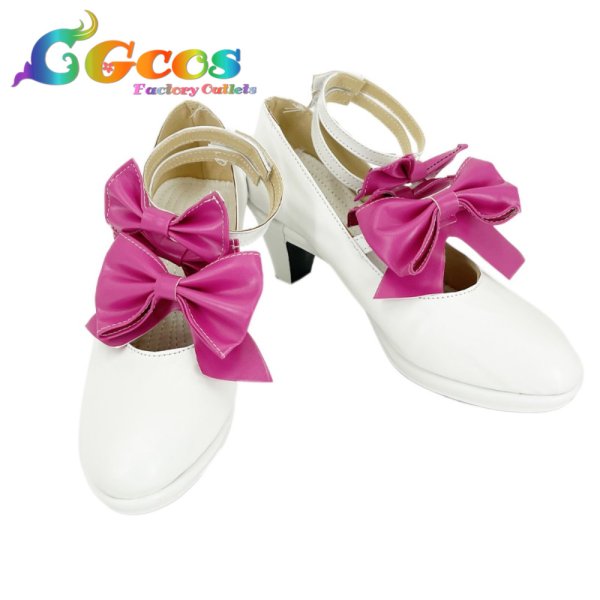 画像1: プリパラ　コスプレ靴　真中らぁら　スーパーサイリウムらぁら　コスプレブーツ　コスプレ衣装 (1)